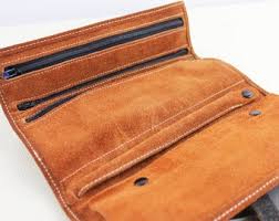 Carmel Brown Suede Leather Vintage Noymer Checking Book Long Wallet With Zippered Pockets in Original Box - Etsy