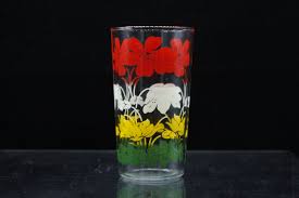 Vintage Red Yellow Floral Anchor Hocking Set of Three (V8175 ...