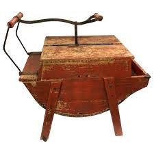 Funky Distressed Red Wooden Vintage Washing Machine For Sale ...