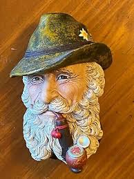 Bossons Chalkware Tyrolean Bearded Man with Pipe | eBay