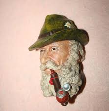 Vintage Tyrolean Bosson Mask Head Character Chalkware Wall ...