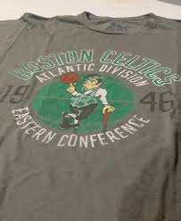 Retro Boston Celtics Grey T Shirt Mens Small | eBay