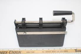 Boston Heavy Duty Adjustable 3-Hole Paper Punch Hunt Mfg USA ...