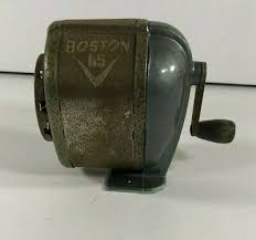 Vintage Metal Boston Pencil Sharpener 8 Hole Wall Table Desk Mount Desktop | eBay