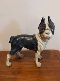 Large Standing French Pug Black & White Heavy Cast Iron - Etsy