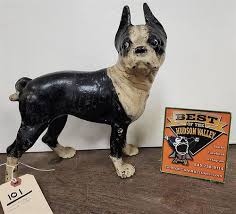 Vintage Cast Iron Boston Terrier Door Stop 9 3/4"H X 10"L sold at auction on 7th December | George Cole