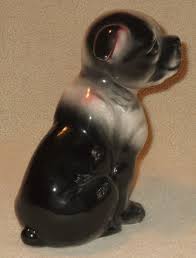 Vintage Boston Terrier Sad Puppy ~ 6" Porcelain Seated Figurine | eBay