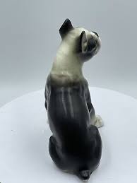 Vintage Porcelan Black & White Boston Terrier Dog Figurines Enesco Japan | eBay