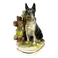 Mid Century Boxer / Bulldog Figurine | Chairish