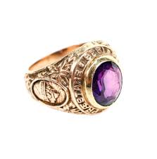 Sold at Auction: 10K Yellow Gold Class Ring with Semi Precious Stone