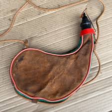 Vintage Bota Suede Leather Water Canteen Wineskin Jug Made In Spain 1 Liter | eBay