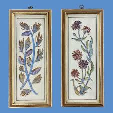 Vintage Turner Wall Accessory Seasons Decor 1960s Retro Size Mid Century Modern + Fall and Winter + G782 + Set of 2 + Flowers/pine Cones - Etsy