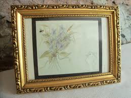 Vintage S. Chastain Violets Print Framed Small Wall Art - Etsy