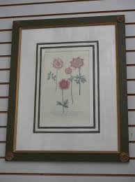 Pair John Richards Green Framed Botanical Prints | Chairish
