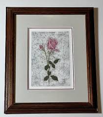 Marnie Dahl Batik Rose Signed Art Work 11-1/2”L x 10”W Excellent Used Condition | eBay