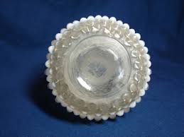 Beautiful Vintage Fenton Opalescent Moonstone White /Clear Hobnail Bud Vase | eBay