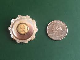 Vintage 1930's Mother of Pearl, Miniature Portrait Brooch - 14k Gold Frame - Etsy