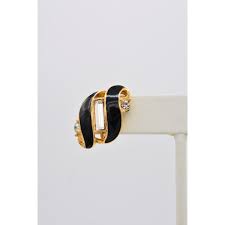 Trifari Vintage Clip Earrings Rhinestone Crystal Baguette ...