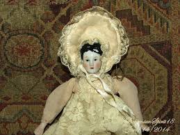 VINTAGE PORCELAIN HEAD /HANDS BIG BONNET GIRL LACE DRESS ...