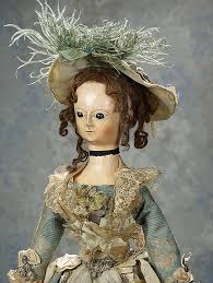 Grand Mid-1700s English Wooden Doll in Original Costume ...