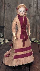 French Bisque Poupee Attributed to Jumeau in Original Costume and Wig