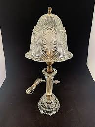 1930-40s Glass Boudoir Table Lamp with Glass Shade | eBay