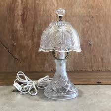 Vintage Clear Crystal Table Lamp, Mid Century, MCM, Vintage Bedside - Etsy UK