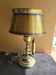 1970'S Antiqued 16 1/2" Brass Student Lamp with Antiqued ...