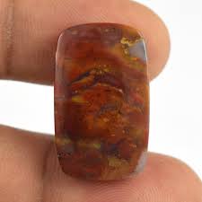 19.7 Ct Natural Red Moss Agate Free-Form Cabochon Gemstone ...