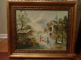 Vintage oil painting by ALEXANDER KARDIN (AUSTRIA, 1917-1976) "Street scene" | eBay