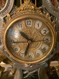 Mantle Clock Antique 1930s Horloge Vintage Satyr/lyres ...