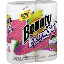 Bounty Extra Soft Paper Towels, Prints, Two-Ply | Napkins ...