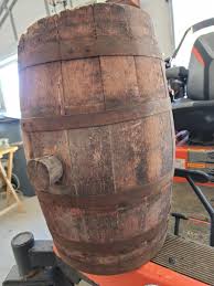 VINTAGE ANTIQUE 22 Tall x 13in diameter WOOD BEER WHISKEY ...