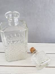 Clear Glass Decanter Vintage Barware I W Harper Whiskey - Etsy