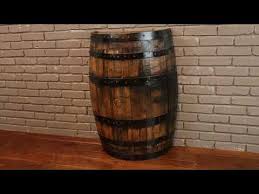 Refinished Half Whiskey Barrel | Wall-Mounted Table Decor