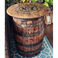 Small Batch Whiskey Barrel End Table - The Barrel Lady