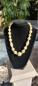Antique Turned Bovine Carved Organic Bead Necklace 18 1/2" 1920's- UNIQUE PIECE - Etsy