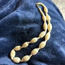 Antique | Jewelry | Antique Ivory Necklace Victorian Carved Lariat Necklace | Poshmark