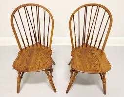 Hale Mid 20th Century Solid Oak Windsor Dining Side Chairs ...