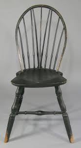 Sold at Auction: Antique New England Braced Bow-Back Windsor ...