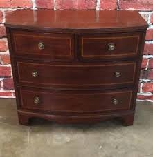 Inlaid Mahogany Bow Front Chest in United States