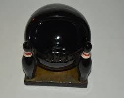 Vintage MCM Mid Century 1950s Terra Cotta Pottery Ceramic Bowling Themed Ashtray With Bowling Ball and Bowling Pin Motif Unmarked - Etsy