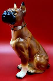 Enesco 7.5" Brown Porcelain Boxer Dog Figurine | eBay