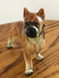 Vintage Porcelain Boxer Dog Figurine. - Etsy