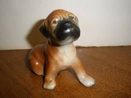 Made in Japan Brown Bulldog Dog Figure | eBay