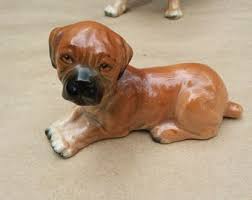 Vintage Boxer Dog Mom & Puppy Figurines, Japan, 1953, HJC - Etsy