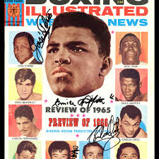 Boxing Legends Autographed Boxing Illustrated Magazine With ...