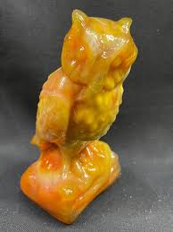 Vintage Boyd Tan Marble Slag Glass Owl Figurine - Etsy