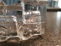 ANTIQUE GLASS TOY TRAIN LOCOMOTIVE 888 CANDY CONTAINER ...