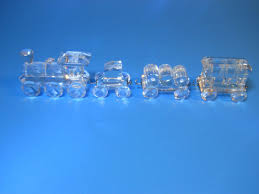 Swarovski® Crystal Train Set of 4 Locomotive Tender Carriage Wagon Petrol, SWAN | eBay